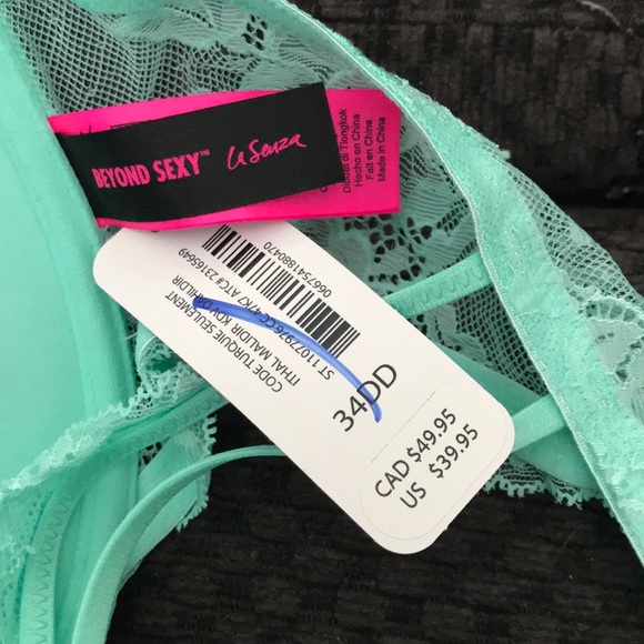 34DD Beyond Sexy Lace Cross Back La Senza PushUp - Picture 3 of 3